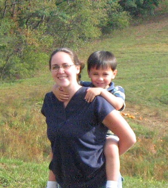 With my mother